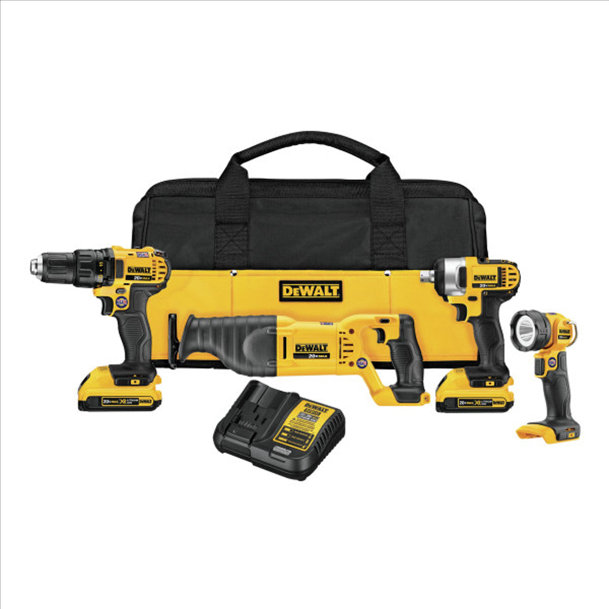 20V Max Li-Ion Cordless Combo Kit w/  (2) Batteries 2.0 mAh, Charger, and Tool Bag - DCK478D2