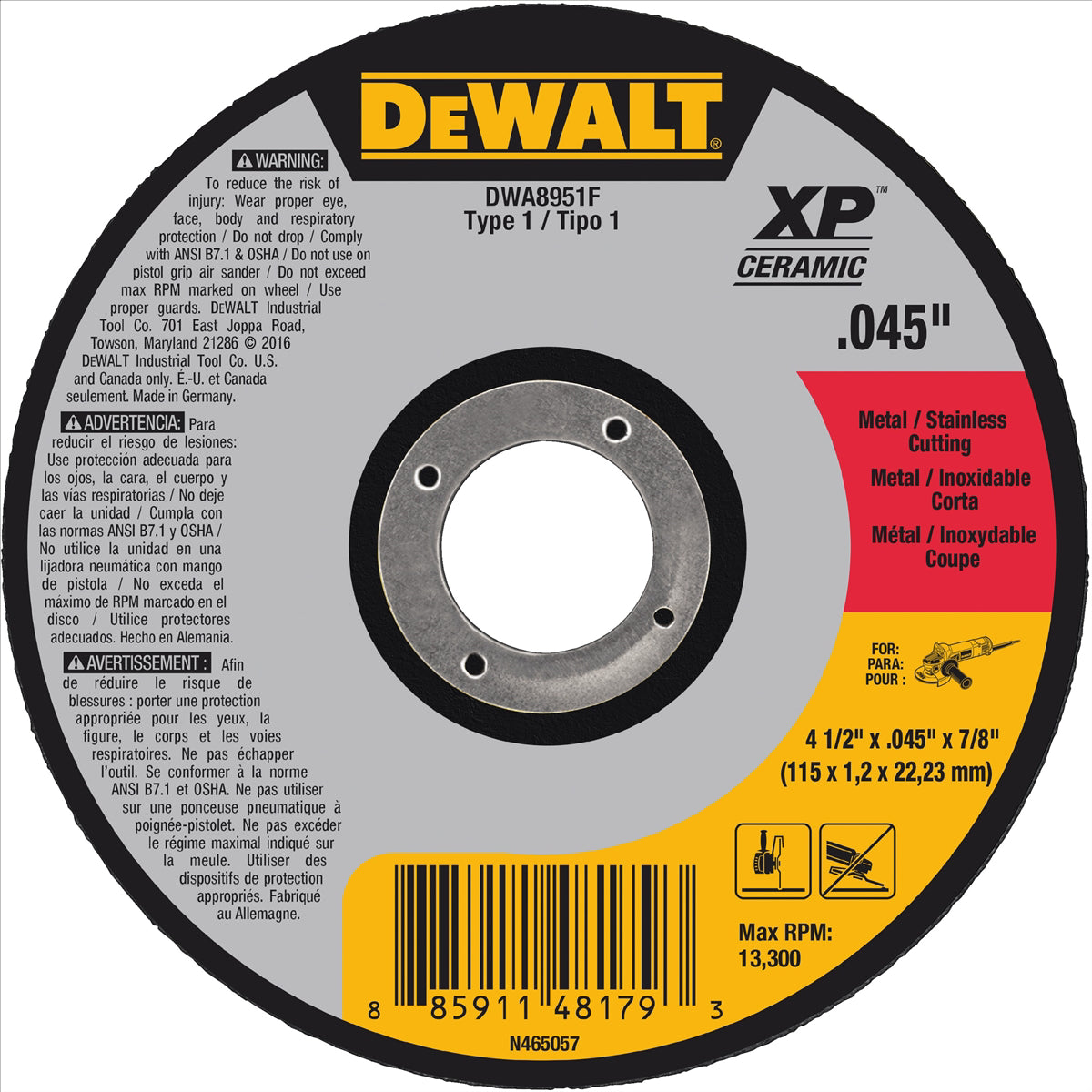 6" x .045" x 7/8" XP Ceramic Type - DWA8953F